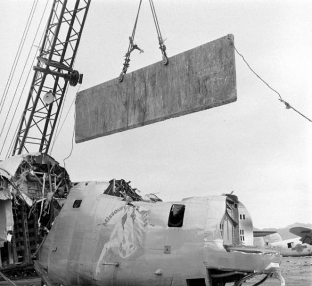 1950q-b24 liberator missouri miss faces the ax at arizona boneyard