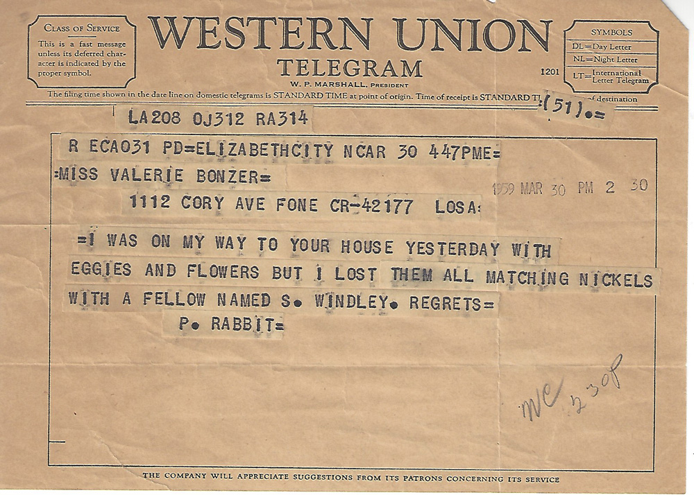 1959s0330-EDW wire to VB1112-P. Rabbit