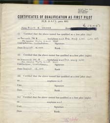 1940s1218-EDW Canada InCover Log from 18Dec'40, Manning Depot CA-29Aug1945, Memphis TN